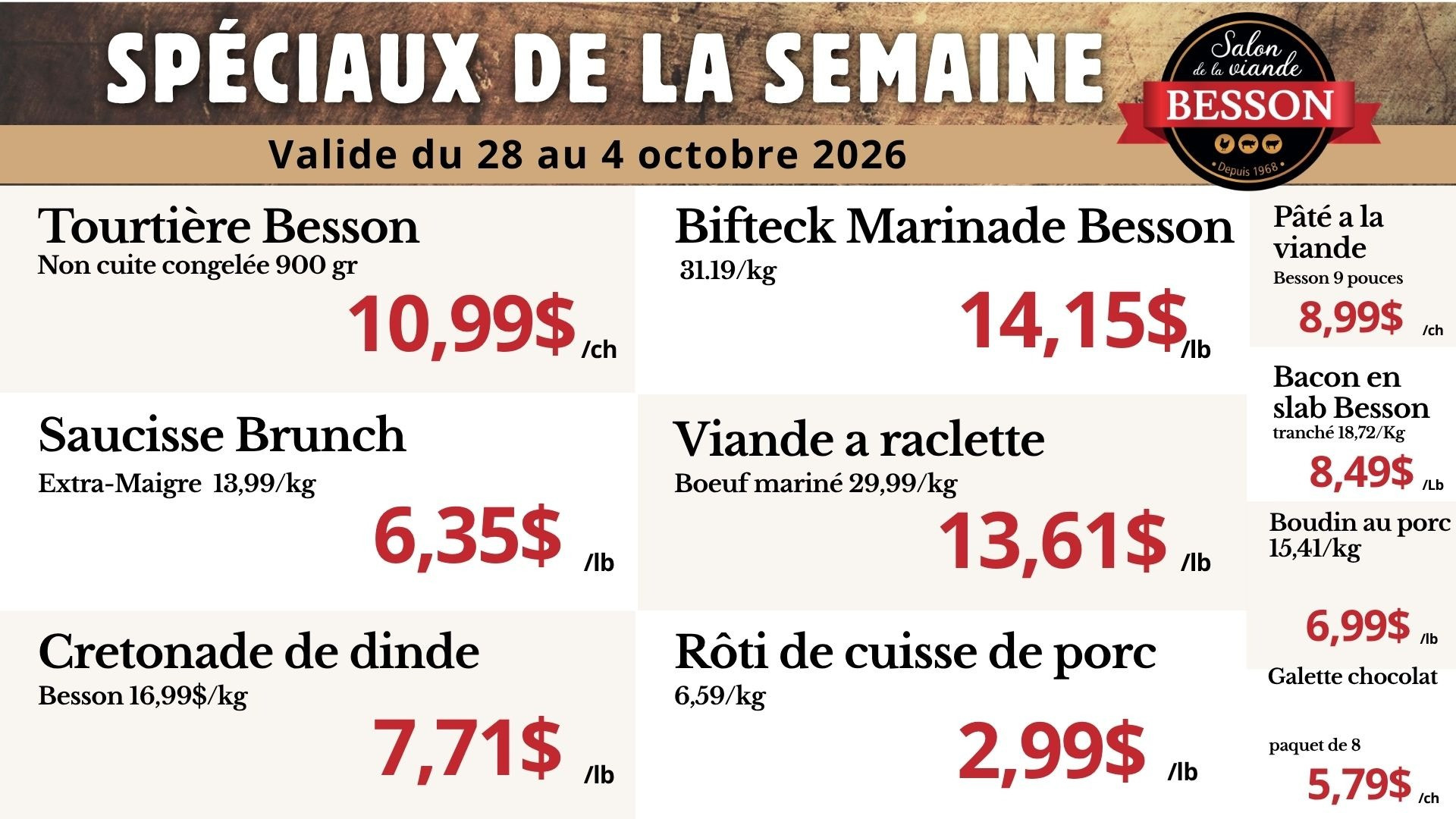 speciaux 28 au 4 octobre
